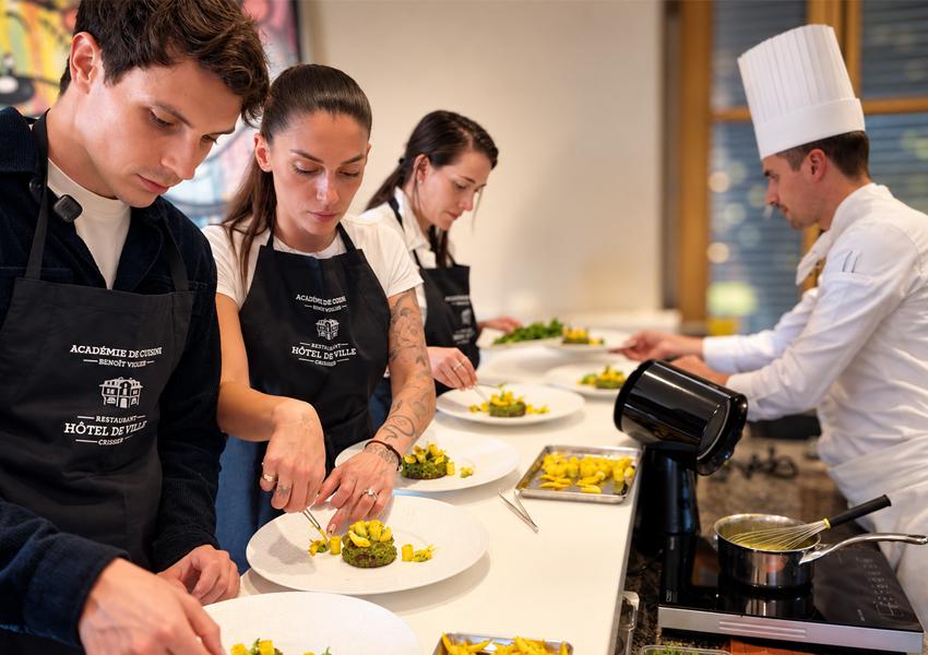 Les cours de cuisine au restaurant de l'H&ocirc;tel de Ville de Crissier